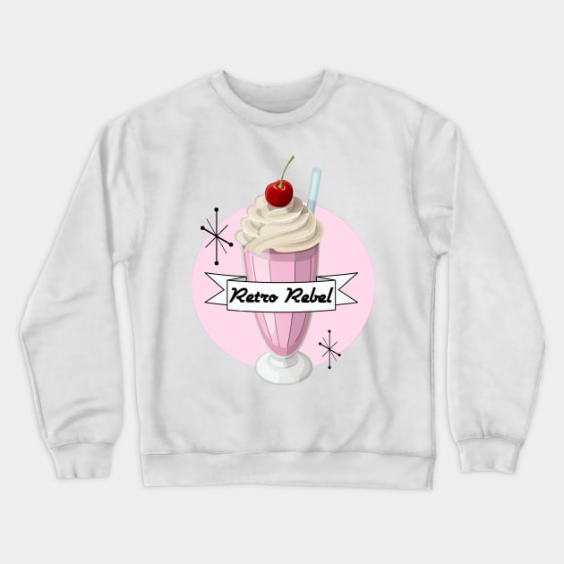 Retro Milkshake Crewneck Sweatshirt by Retro_Rebels